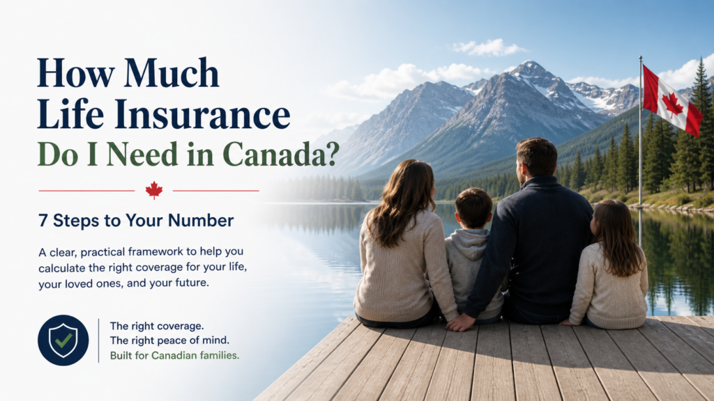 How much life insurance do I need in Canada? Family overlooking a Canadian mountain lake representing how to calculate life insurance needs in Canada for financial protection and peace of mind